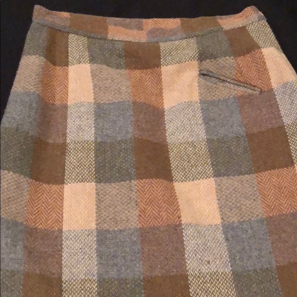 Summit Plaid  wool skirt